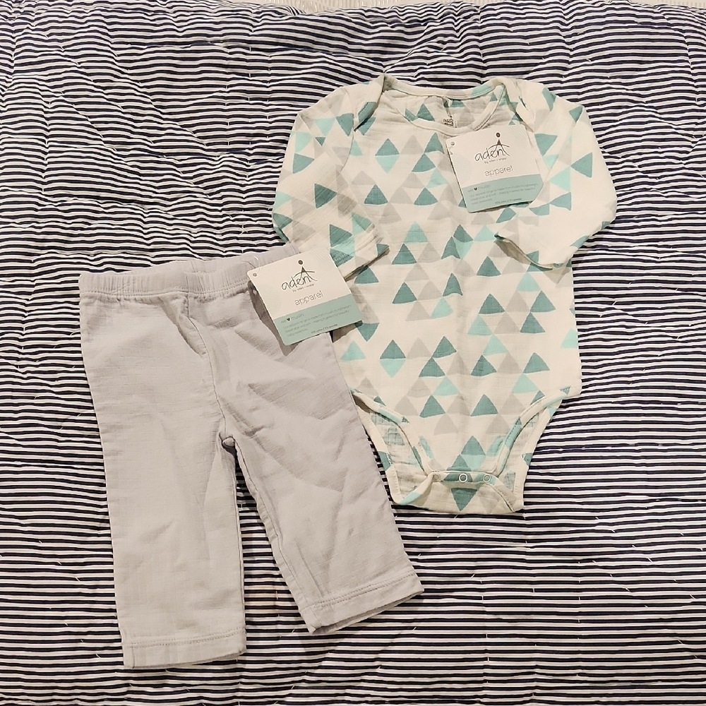 Aden Unisex 0 To 3 Months Baby Outfit Nwt Set